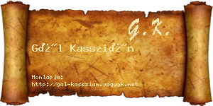 Gál Kasszián névjegykártya